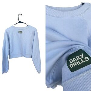 Daily Drills Light Blue Cropped Crew